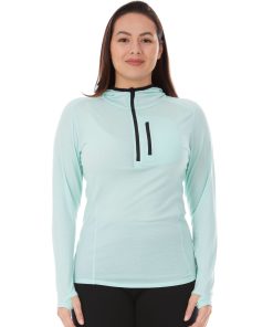 Women's 1/4 Zip Merino Sun Hoodie - Microweight