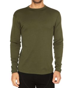 Men's Wool Thermal Top Midweight Base Layer - 100% Merino Wool