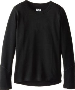 Midweight Kid's Wool Top Base Layer Crew - 100% Merino Wool